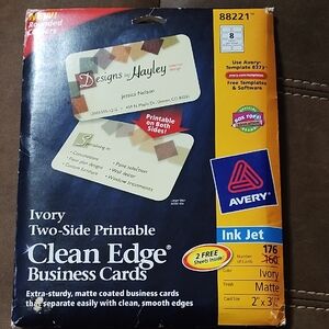 Avery Ink Jet Ivory Business Cards